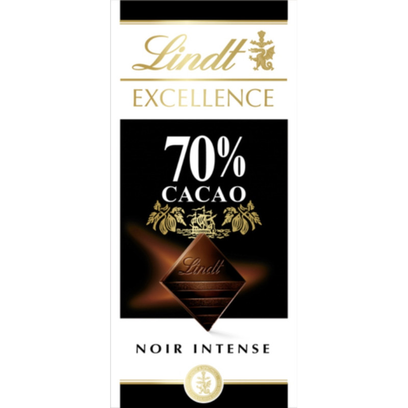 Tablette de chocolat noir 70% cacao