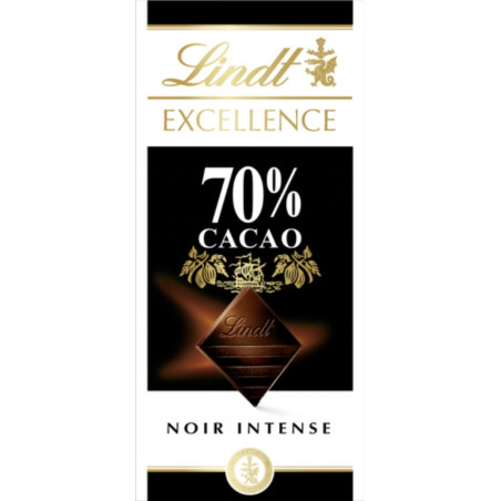 Tablette de chocolat noir 70% cacao